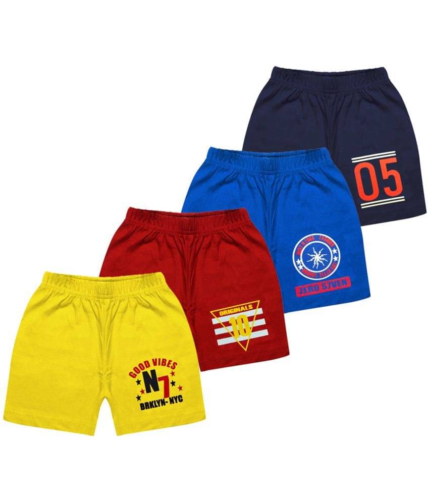     			MIST N FOGG Pack of 4 Cotton Shorts For Boys ( Multi )