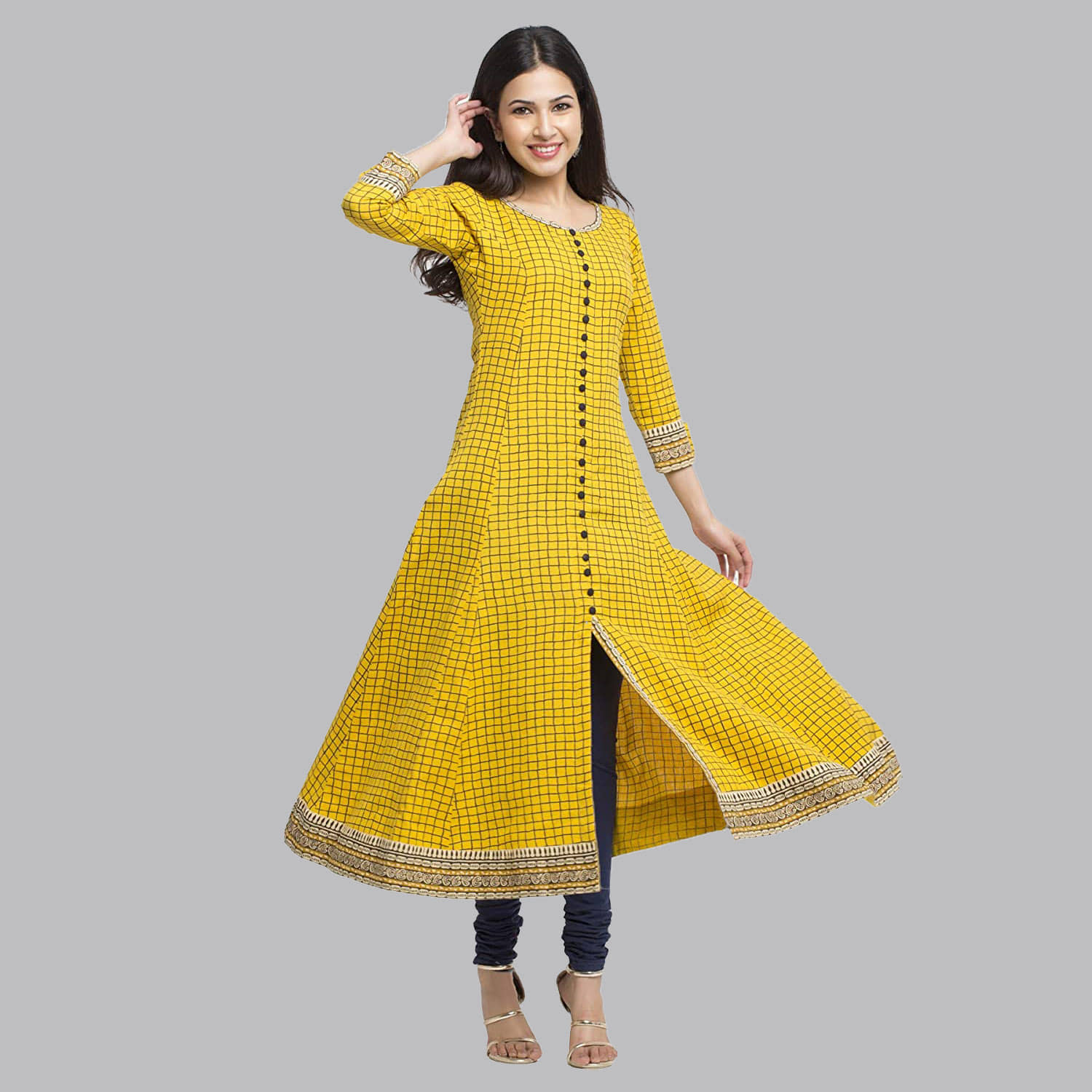 Yash Gallery - Red Rayon Women's Front Slit Kurti ( Pack of 1 ) - Kurtis, Tunics | Buy online on ZillyBuy