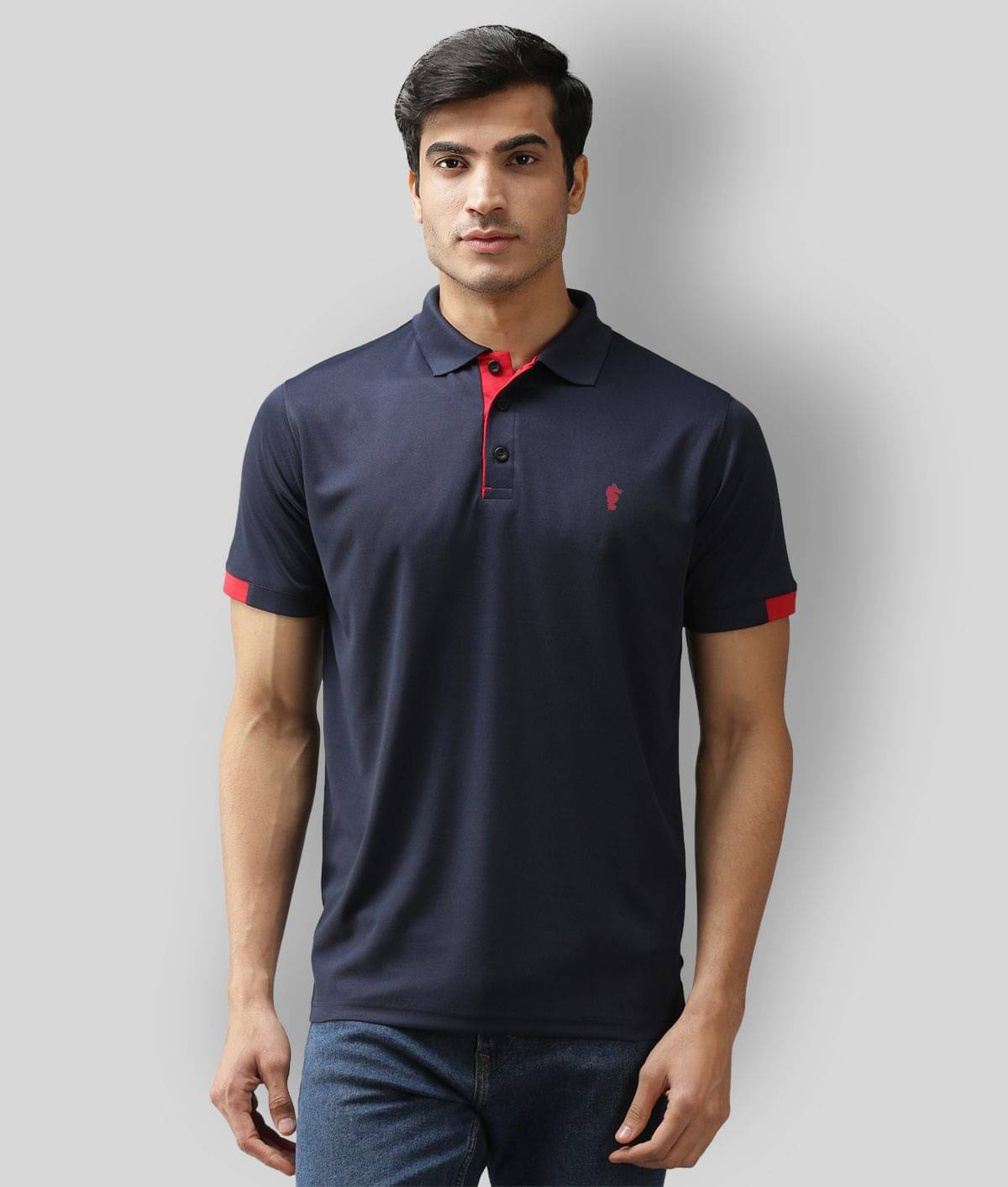 EPPE - Navy Polyester Regular Fit Men's Sports Polo T-Shirt ( Pack of 1 ) EPPE - Navy Polyester Regular Fit Men's Sports Polo T-Shirt ( Pack of 1 )