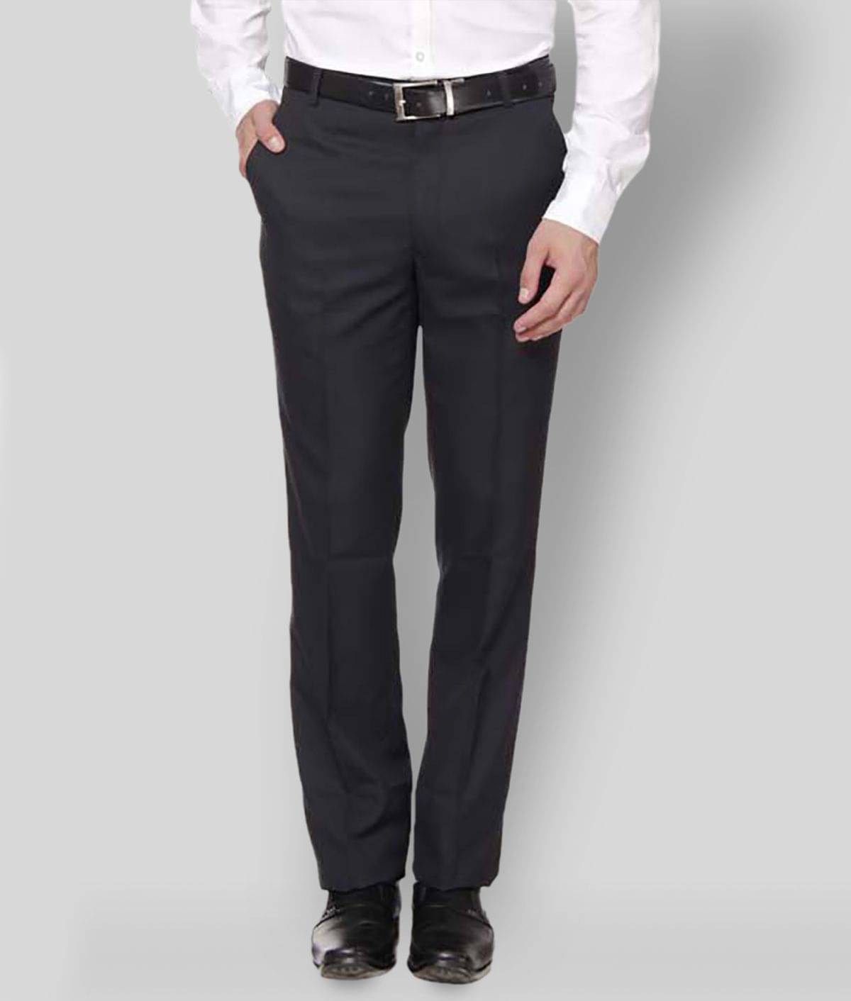 Inspire Clothing Inspiration - Black Polycotton Slim - Fit Men's Formal Pants ( Pack of 1 ) Inspire Clothing Inspiration - Black Polycotton Slim - Fit Men's Formal Pants ( Pack of 1 )