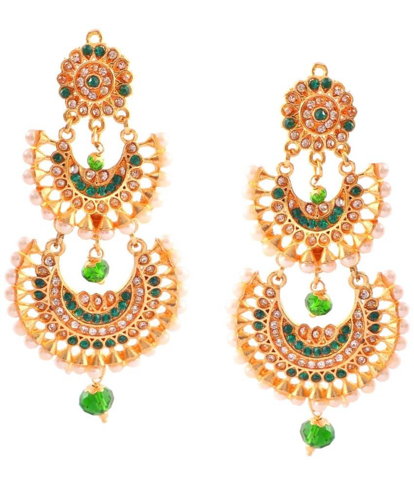     			Jewar Mandi - Green Chandbalis ( Pack of 1 )