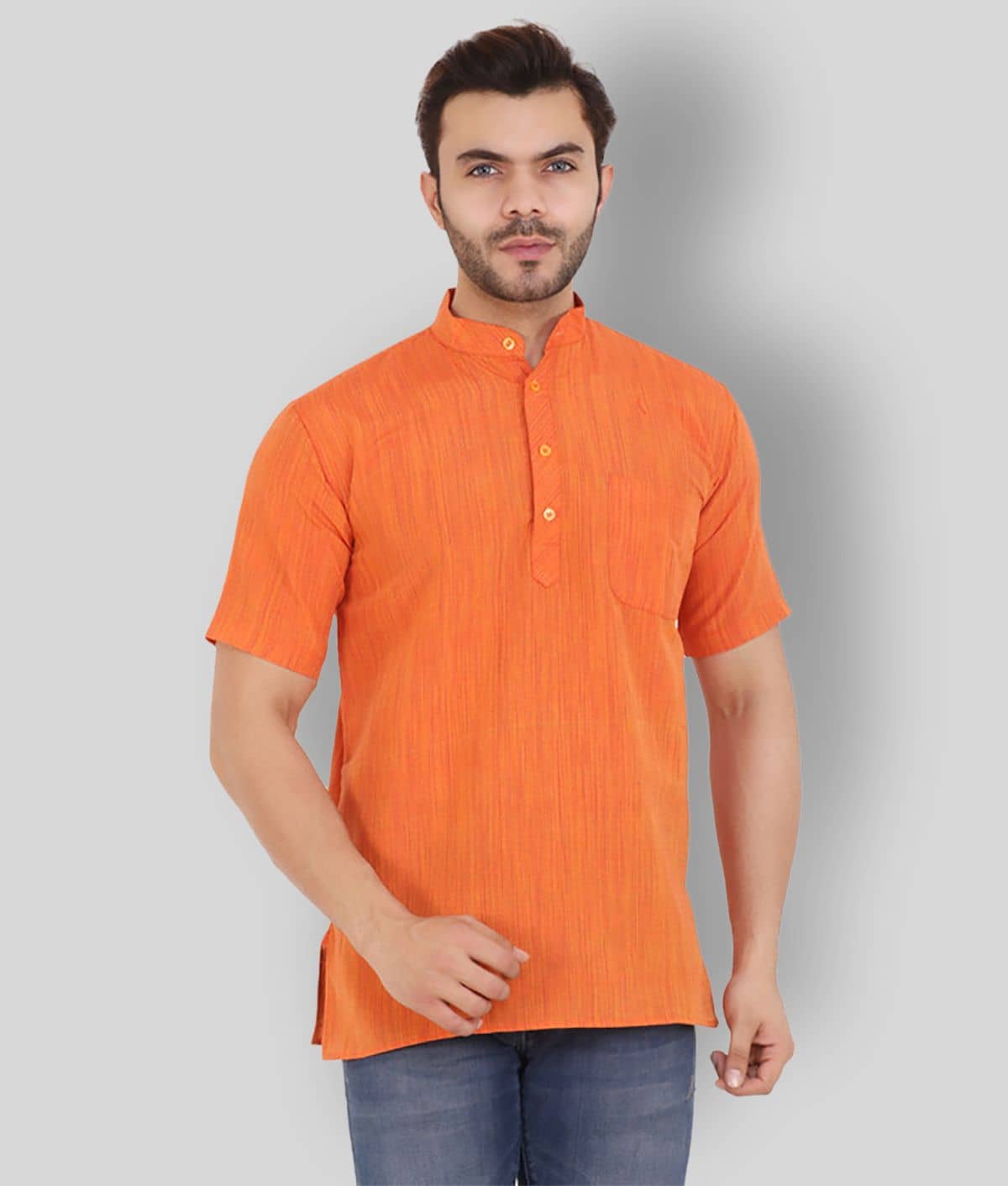 Latest Chikan - Red Cotton Men's Shirt Style Kurta ( Pack of 1 ) - Kurtas & Kurta Sets | Buy online on ZillyBuy