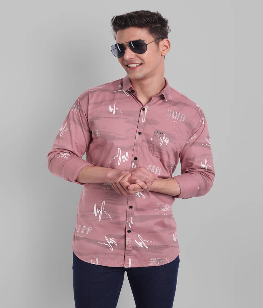 MAJESTIC MAN - Pink Cotton Slim Fit Men's Casual Shirt ( Pack of 1 )