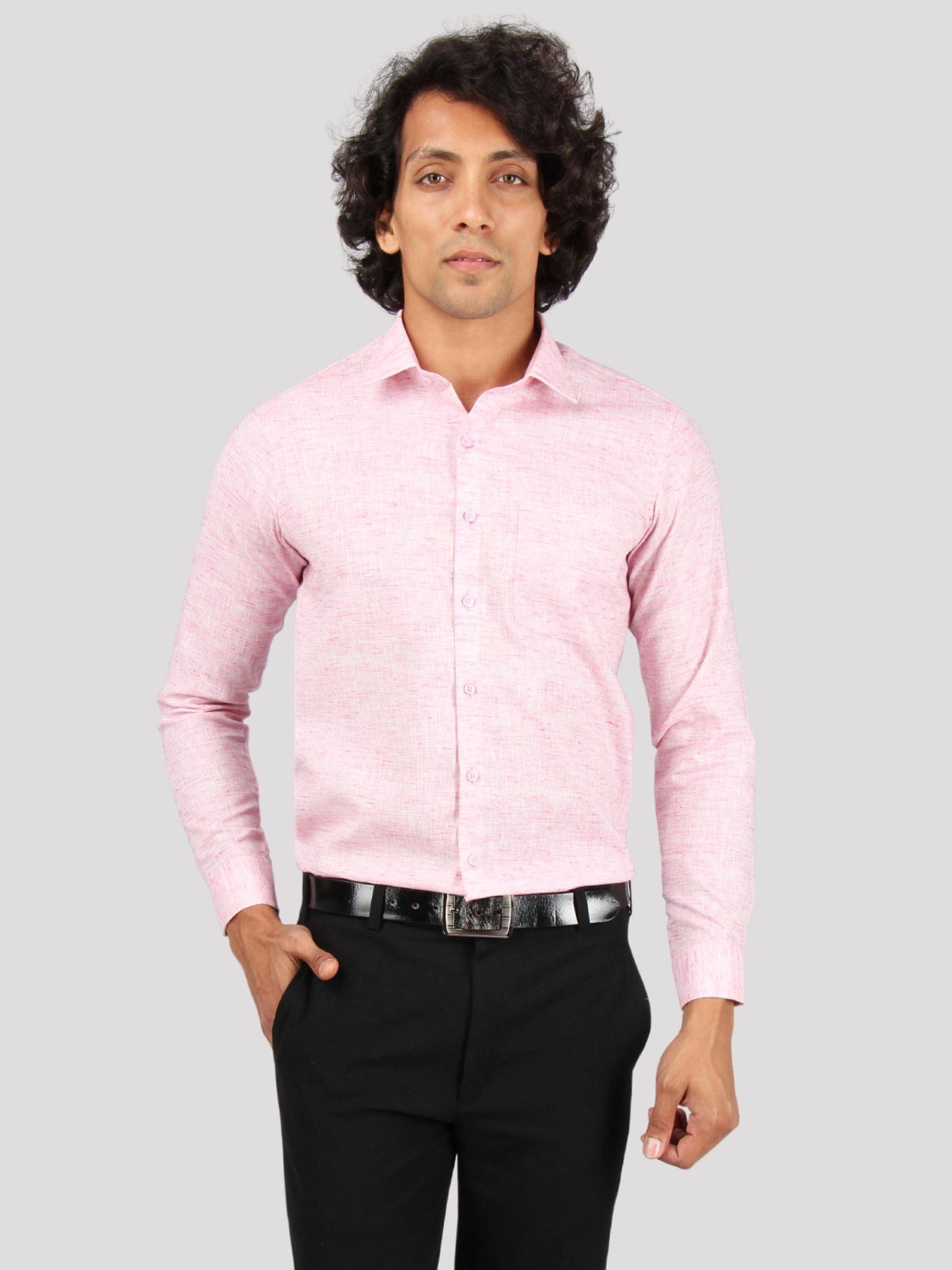    			Maharaja - Pink Cotton Blend Slim Fit Men's Formal Shirt ( Pack of 1 )