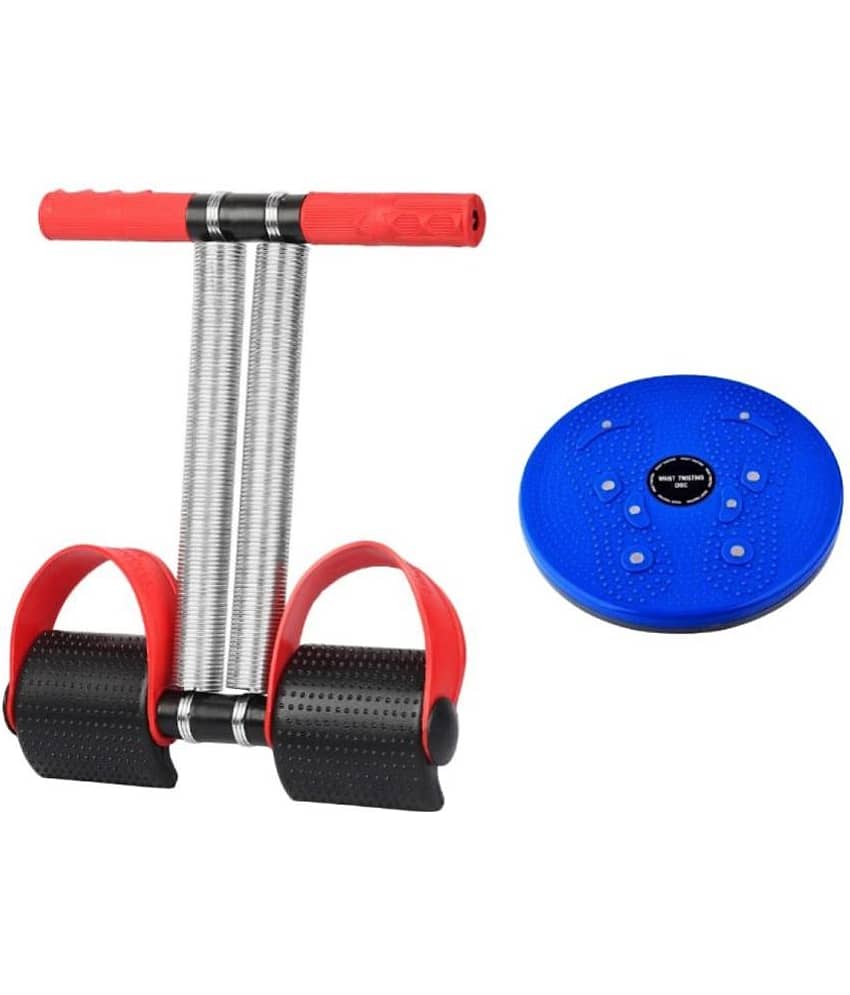 Oddish Tummy Trimmer Double Spring Red color with Tummy Twister combo Pack home gym equipment abdominal exercise fat cutter body toner for men and women - Sports and Fitness Equipment | Buy online on ZillyBuy