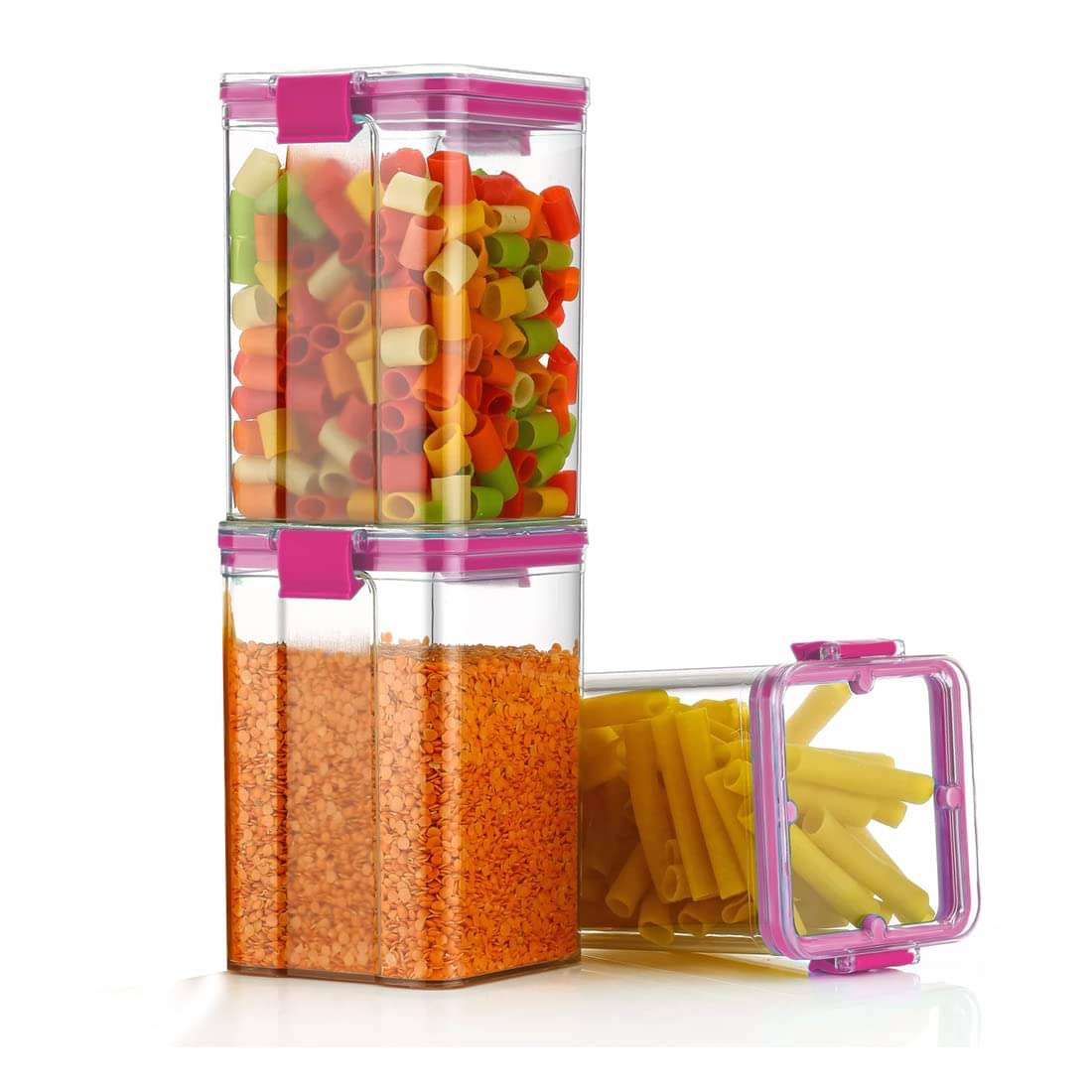     			PrettyKrafts Plastic 3 pc Snack containers