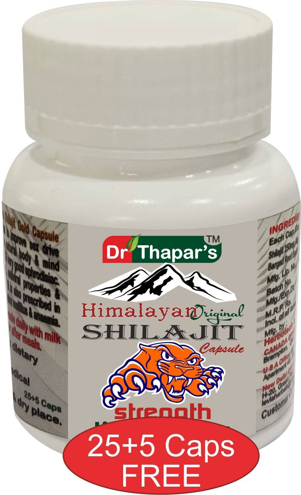 Dr. Thapar's Himalayan Original Shilajit 25+5 Free Cap Dr. Thapar's Himalayan Original Shilajit 25+5 Free Cap
