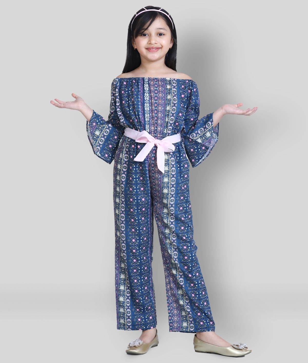     			StyleStone Girls Polyester Jumpsuit ( Pack of 1 , Blue )