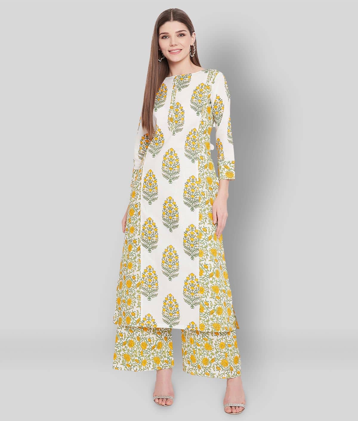Tissu - Multicolor Straight Cotton Women's Stitched Salwar Suit ( Pack of 1 )