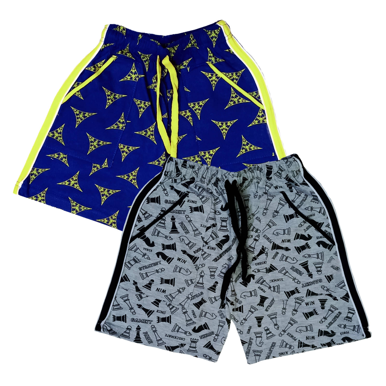     			atlans Pack of 2 Cotton Blend Shorts For Boys ( Light Blue )