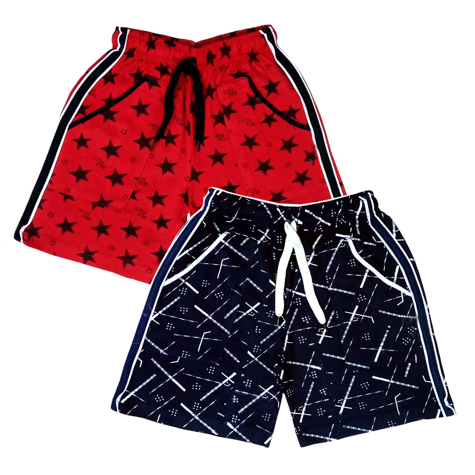 atlans Pack of 2 Cotton Blend Shorts For Boys ( Dark Blue ) - Shorts | Buy online on ZillyBuy