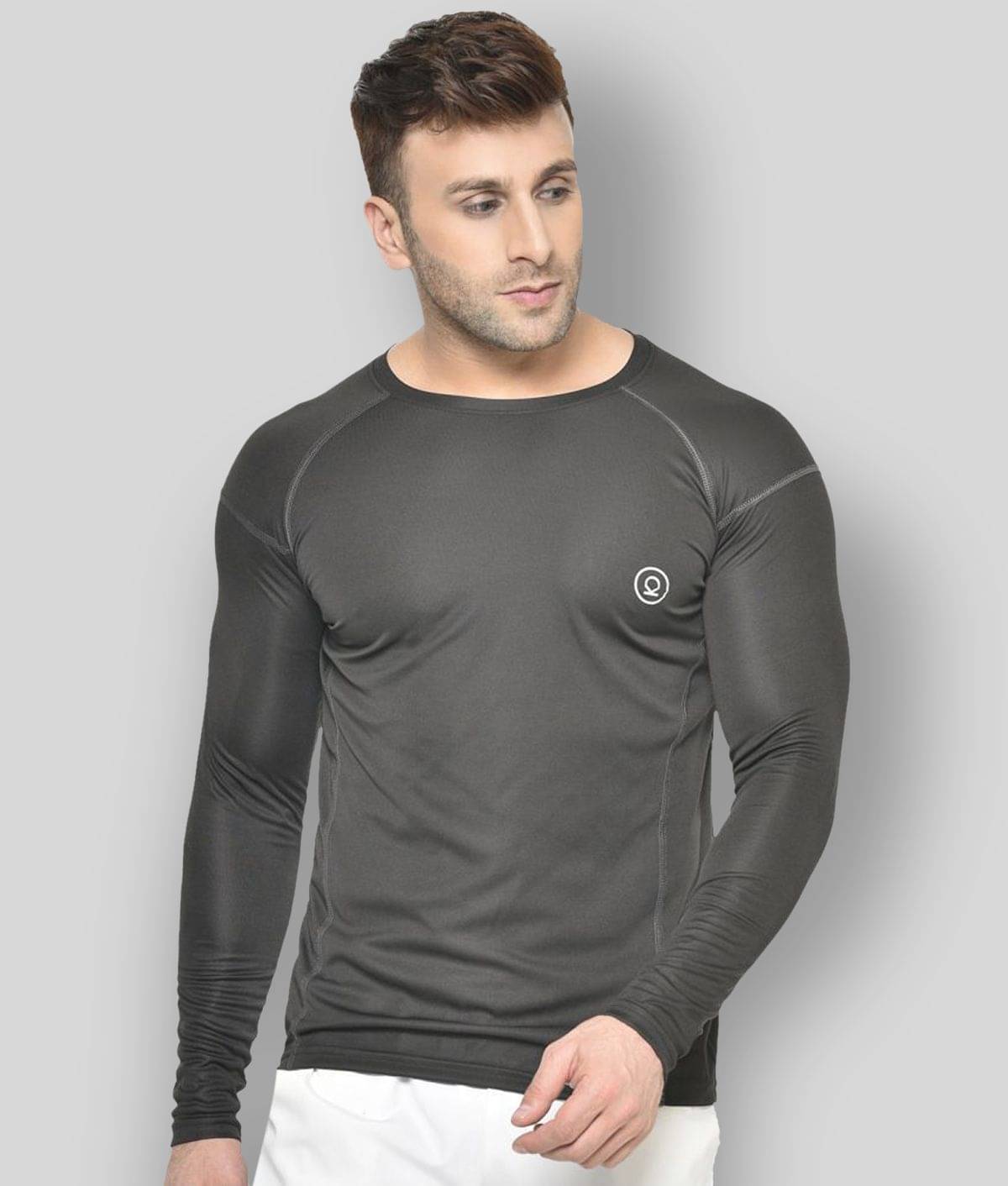Chkokko - Polyester Regular Fit Grey Men's Sports T-Shirt ( Pack of 1 ) Chkokko - Polyester Regular Fit Grey Men's Sports T-Shirt ( Pack of 1 )