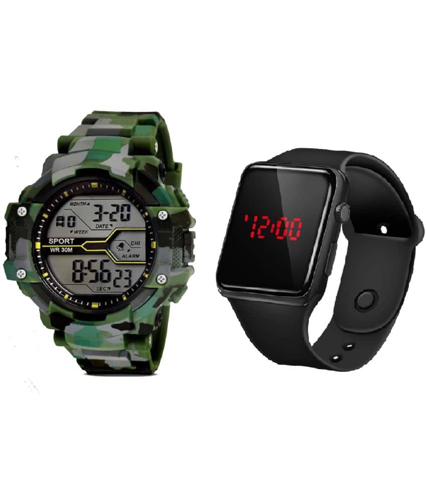 Cosmic - Black PU Digital Men's Watch