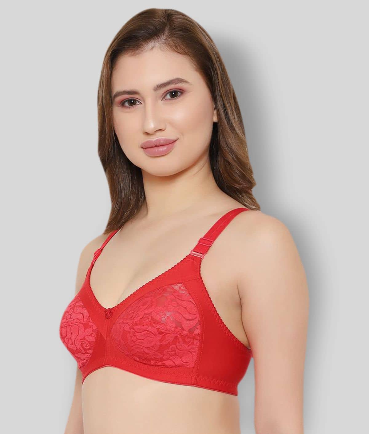 KYODO Pack of 3 Poly Cotton Non Padded Women's Everyday Bra ( Multi Color )
