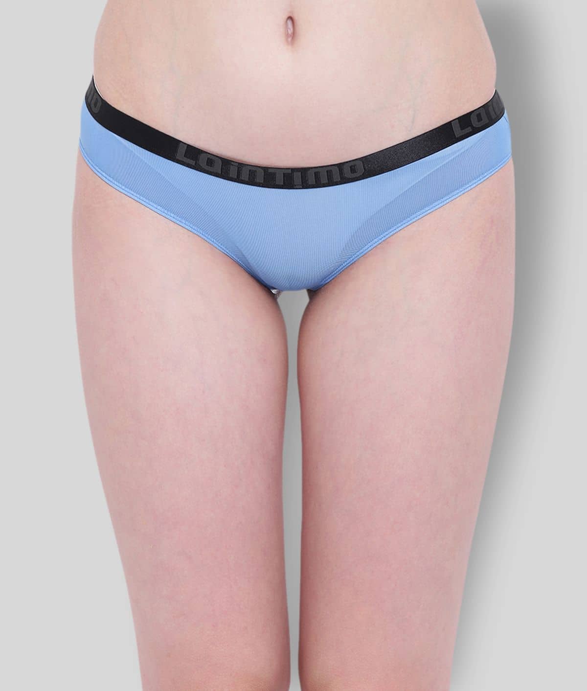La Intimo Nylon Solid Women's Boy Shorts ( Blue )