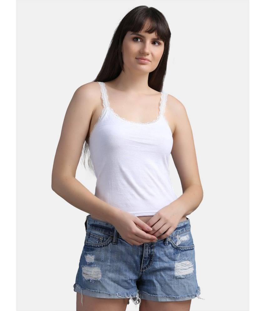     			N-Gal NCM01 Cotton Camisoles - White Single