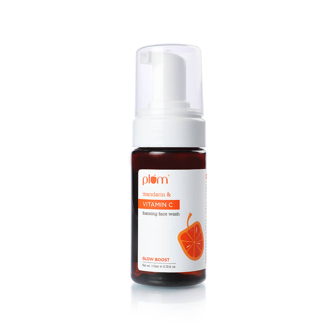 Plum Vitamin C Foaming Face Wash with Mandarin , For Glowing Skin , For Gentle Cleansing, 100% Vegan 110ml