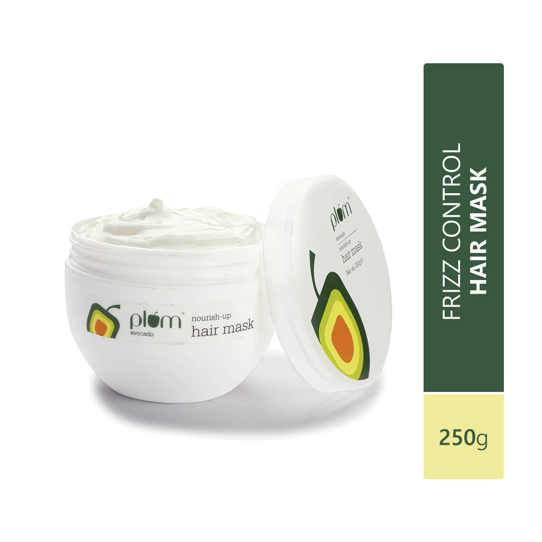 Plum Avocado NourishUp Hair Mask For FrizzFree Hair Contains Avocado Oil Argan Oil Shea Butter Hair Spa Treatment For Smooth Hair 100 Vegan,250 gm