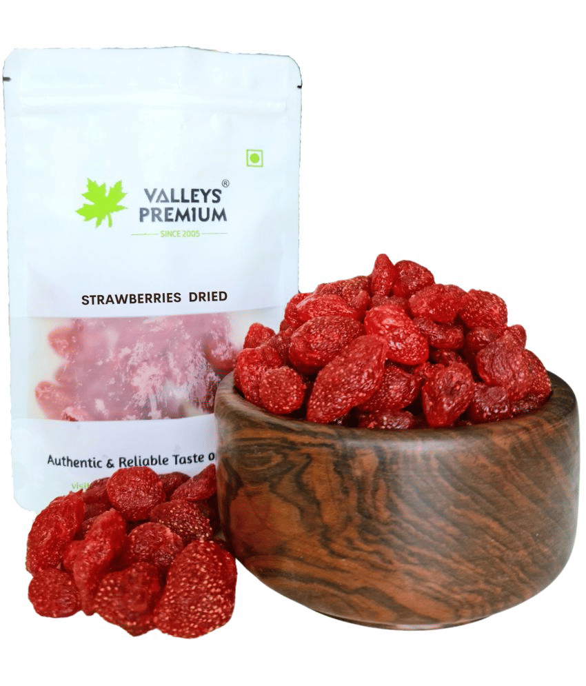 Valleys Premium Kashmiri Sun Dried and Dehydrated Strawberries 400 Gram     			Valleys Premium Kashmiri Sun Dried and Dehydrated Strawberries 400 Gram