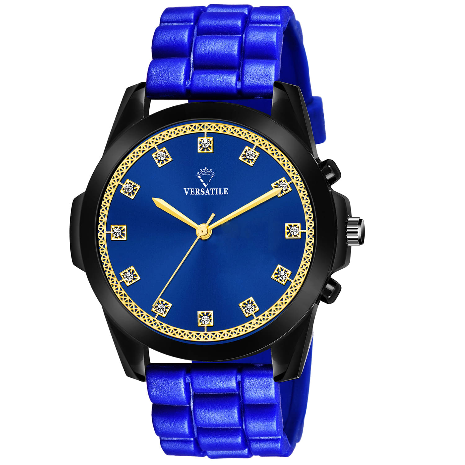     			Versatile - Blue Silicon Analog Men's Watch