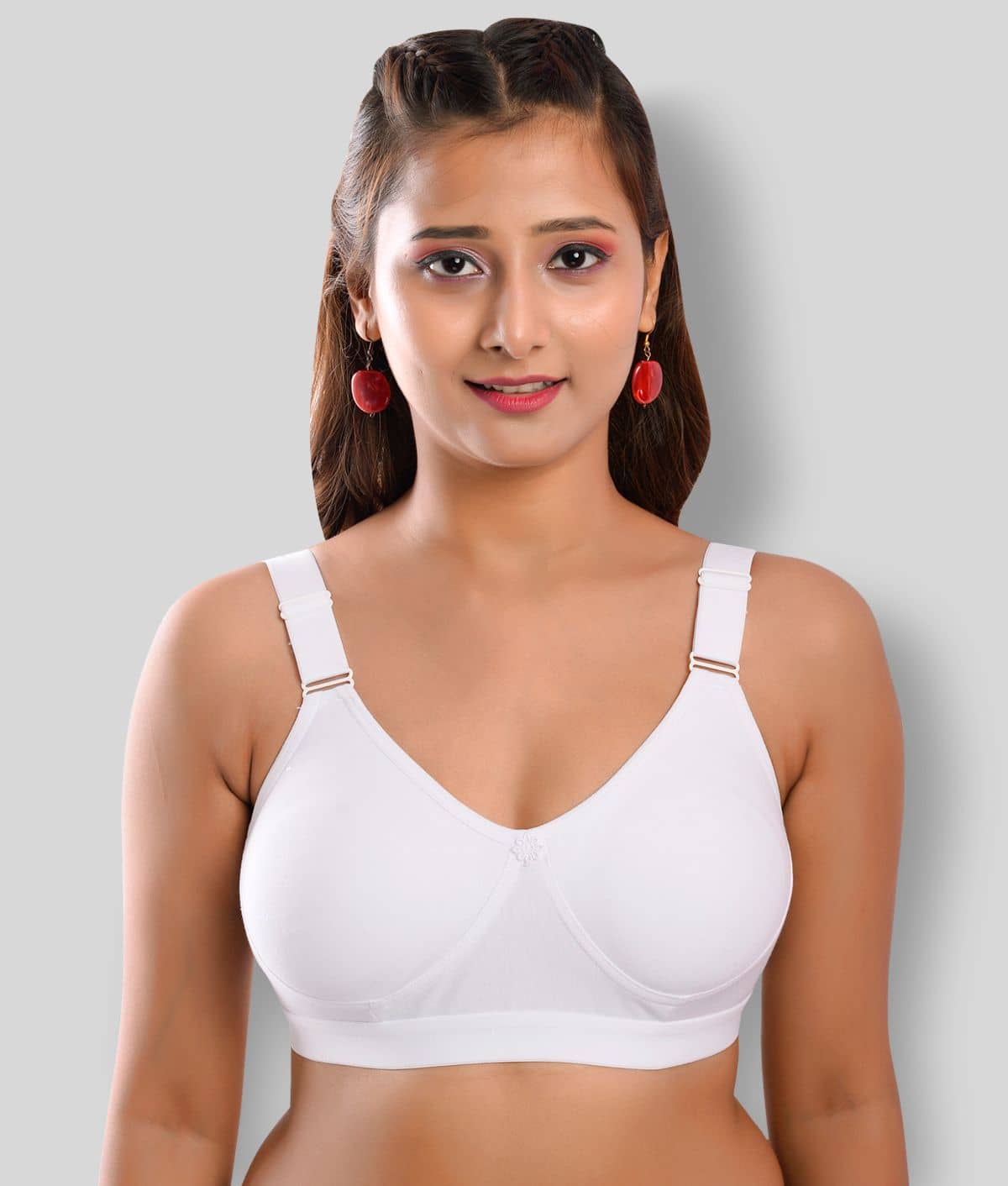 Viral Girl Cotton Non Padded Women's T-Shirt Bra ( White )