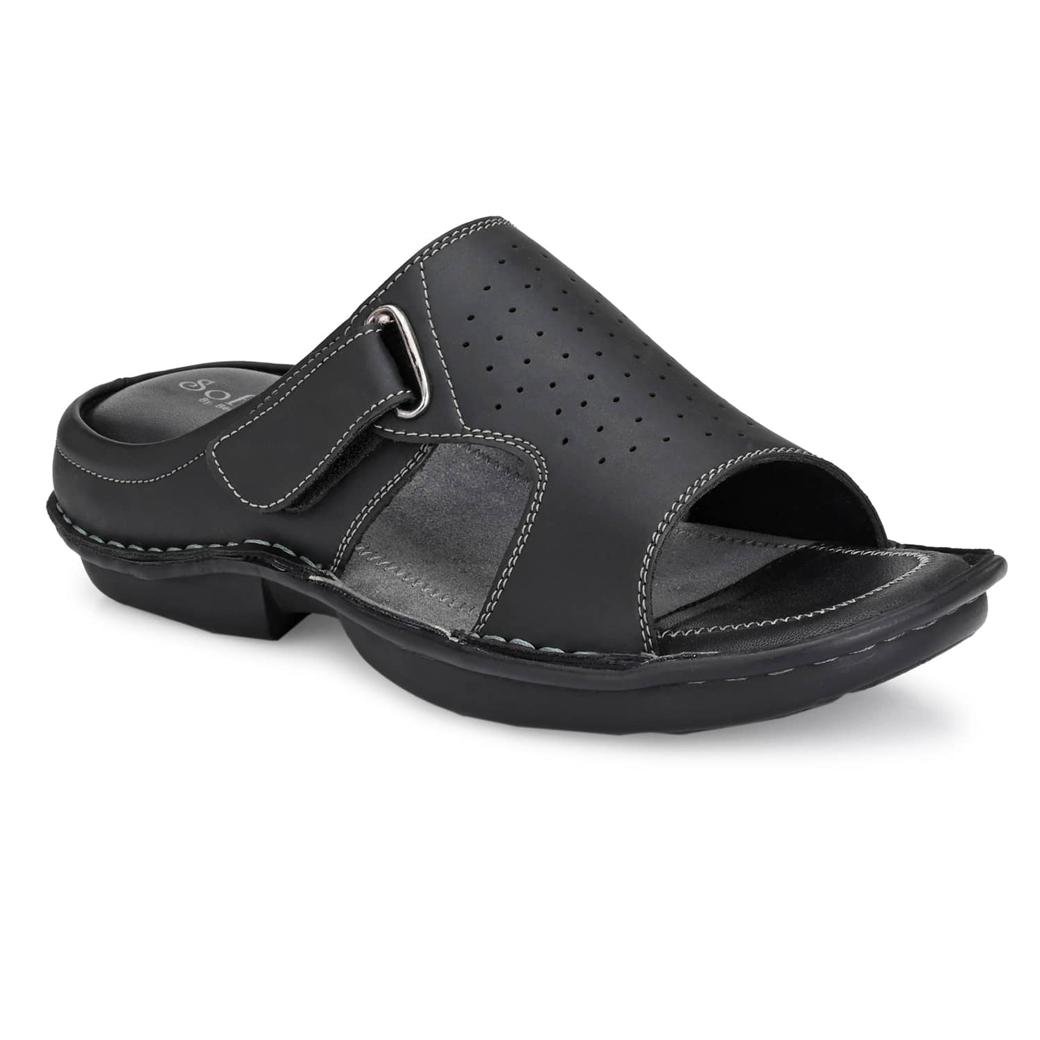 softio - Black Men's Slide Flip Flop