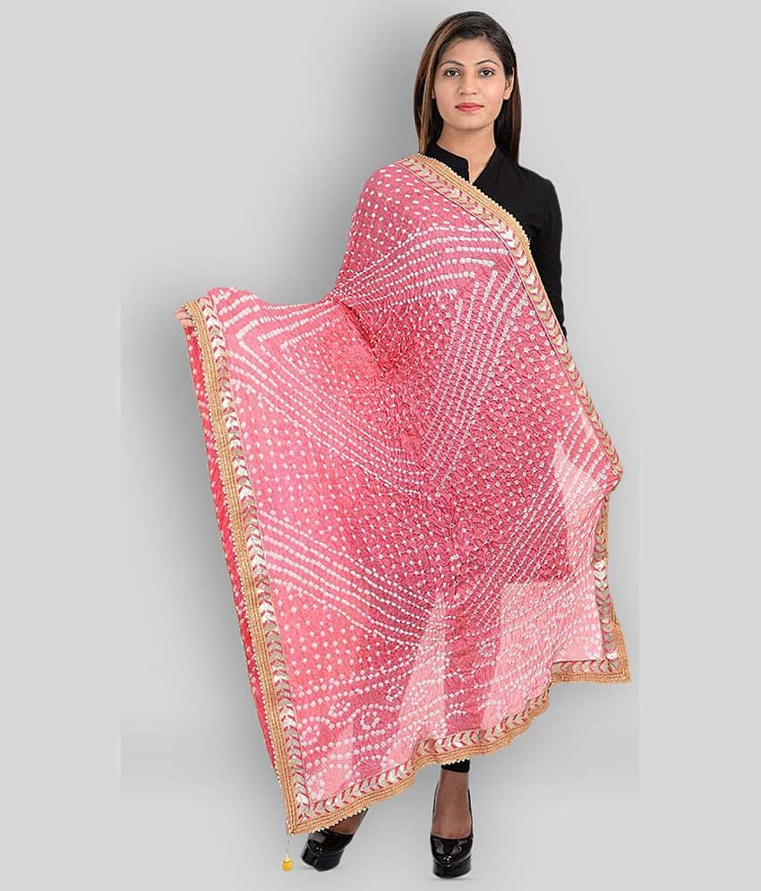 Apratim Peach Art Silk Bandhej Dupatta - Single - Dupattas & Shawls | Buy online on ZillyBuy