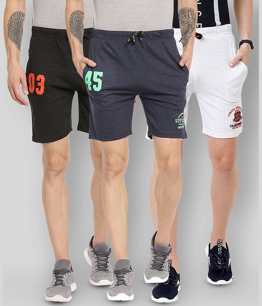 Ardeur - Multi Cotton Blend Men's Shorts ( Pack of 3 ) - Shorts | Buy online on ZillyBuy