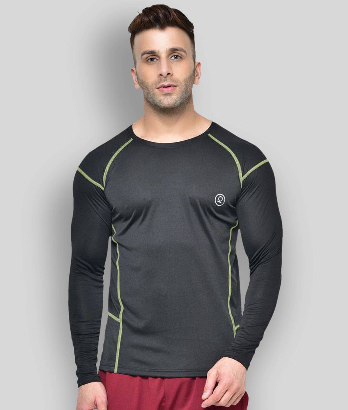 Chkokko - Polyester Regular Fit Black Men's Sports T-Shirt ( Pack of 1 ) Chkokko - Polyester Regular Fit Black Men's Sports T-Shirt ( Pack of 1 )