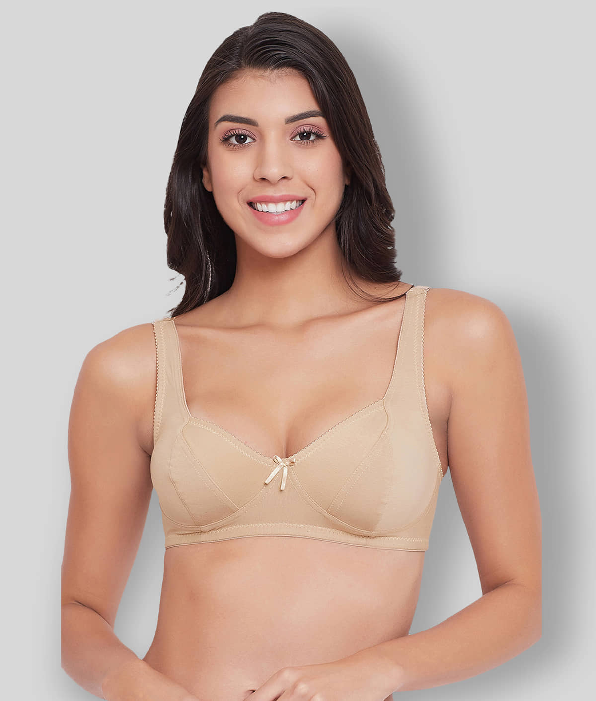 Clovia Cotton Non Padded Women's Everyday Bra ( Beige )