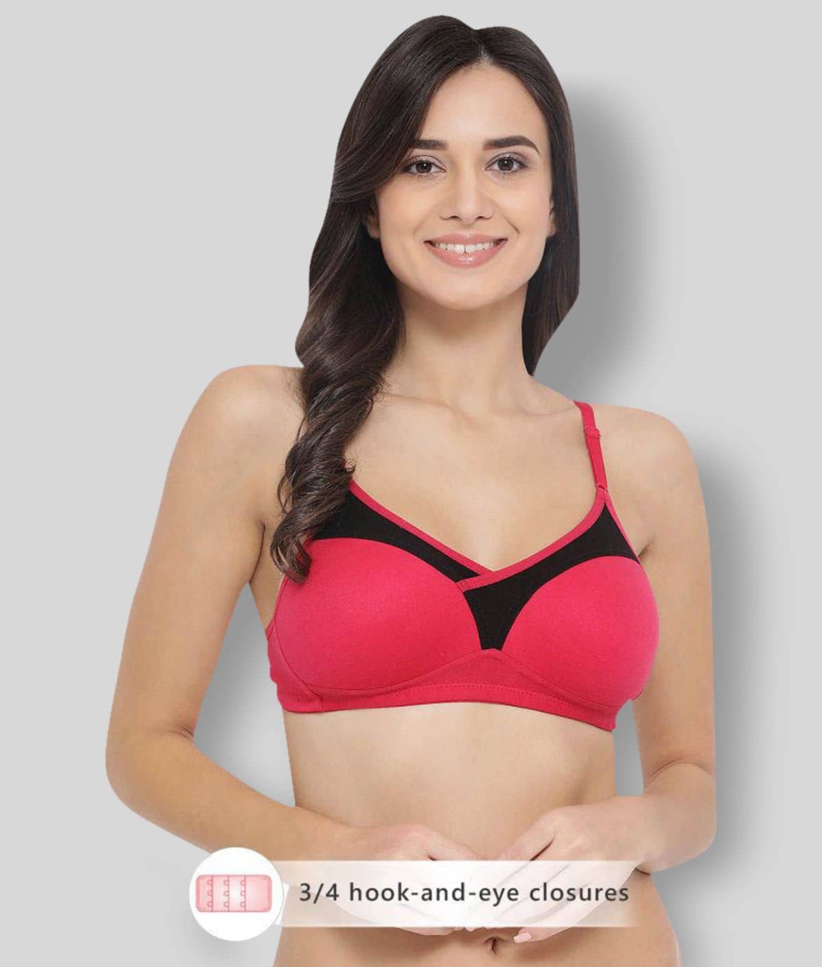 Clovia - Multicolor Cotton Non - Padded Women's T-Shirt Bra ( Pack of 1 )