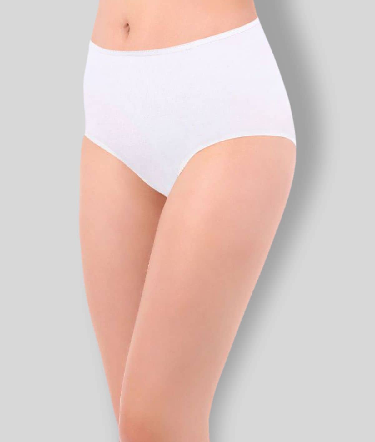 Clovia Cotton Solid Women's Hipsters ( White )