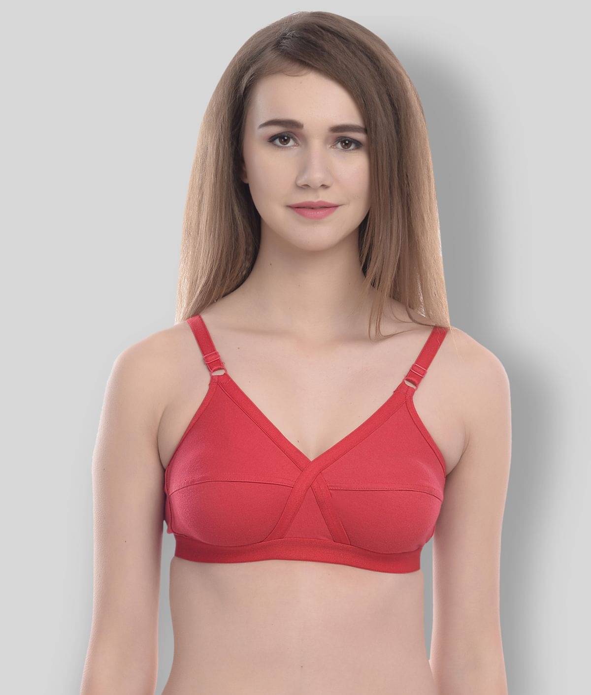 Elina Cotton Non Padded Women's T-Shirt Bra ( Red ) Elina Cotton Non Padded Women's T-Shirt Bra ( Red )
