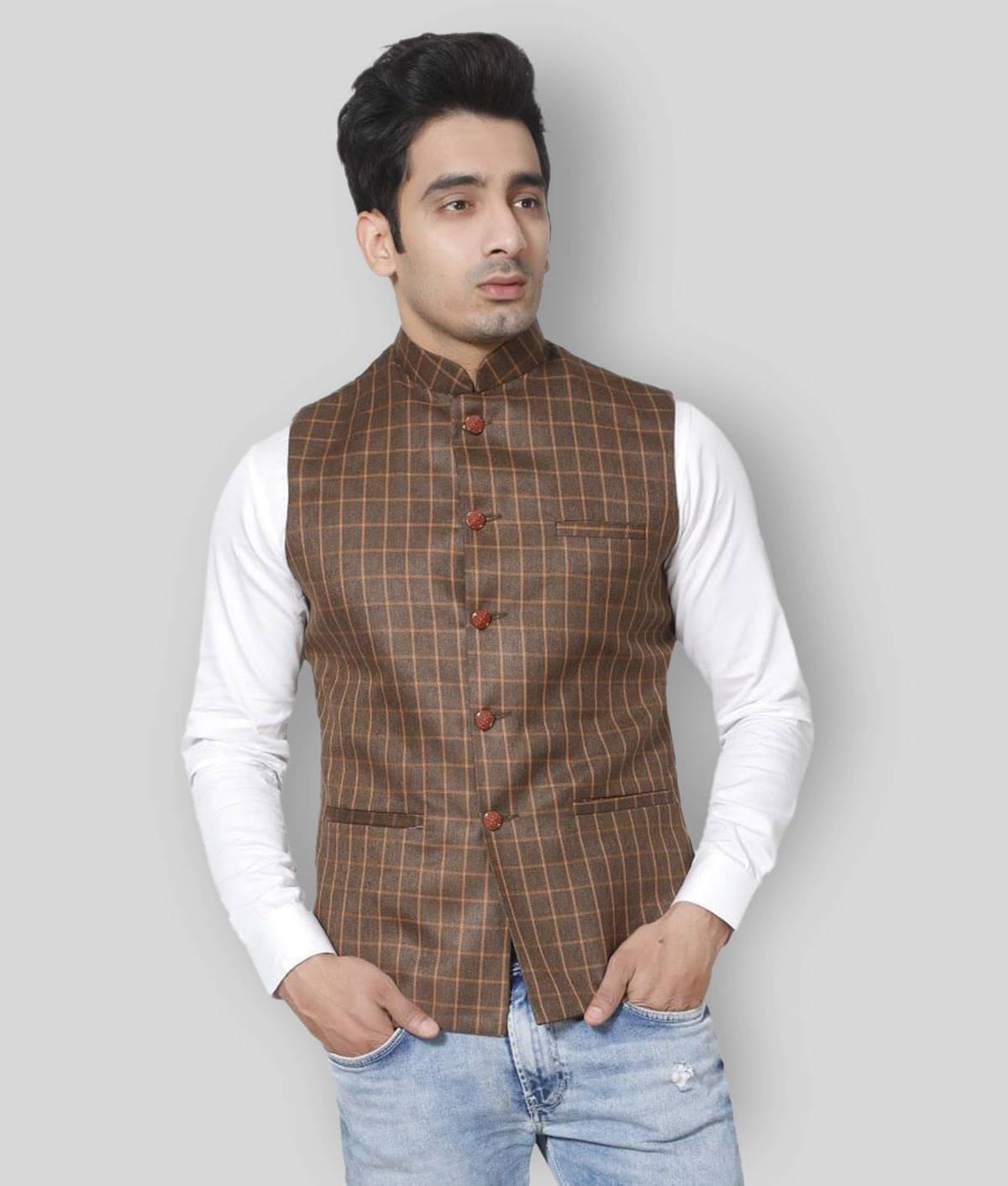     			Fourfolds Brown Waistcoat