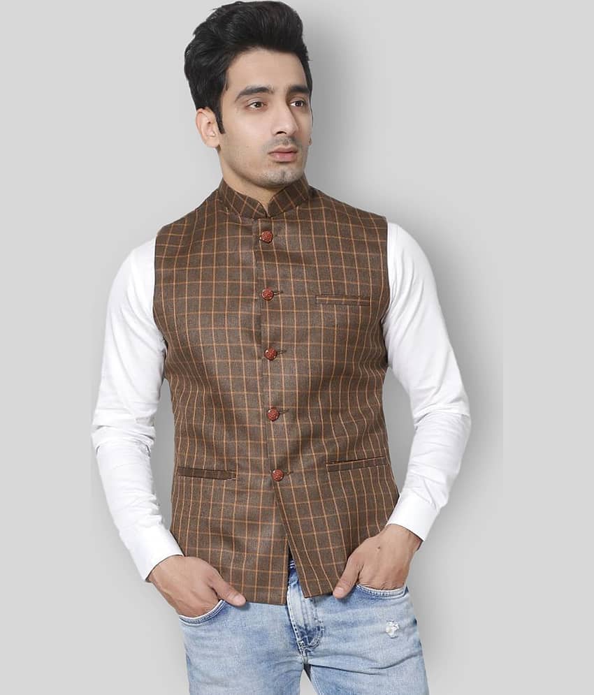 Fourfolds Maroon Waistcoat - Jackets & Coats | Buy online on ZillyBuy