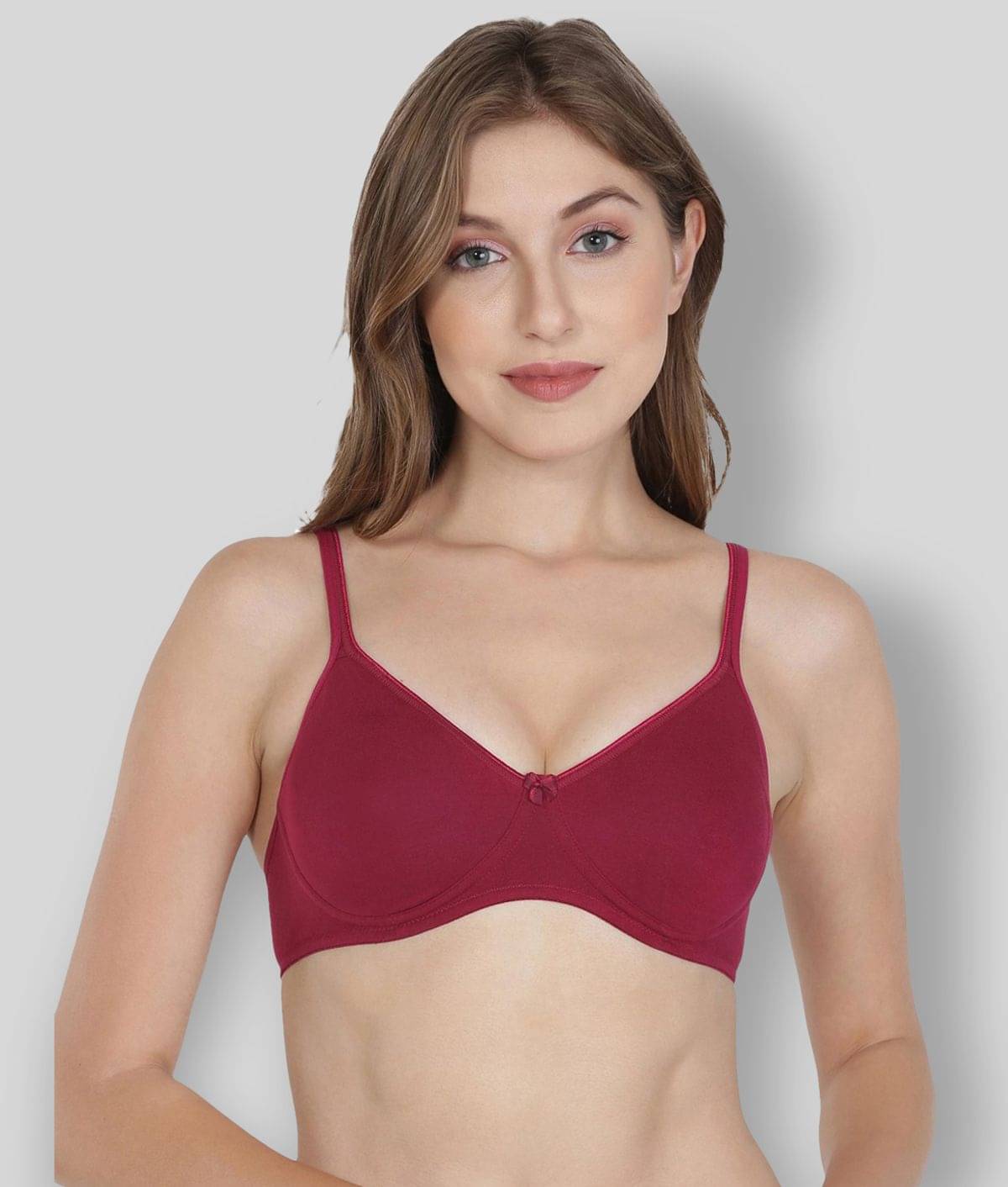     			Jockey - Maroon Cotton Blend Non - Padded Women's Shaping Bra ( Pack of 1 )