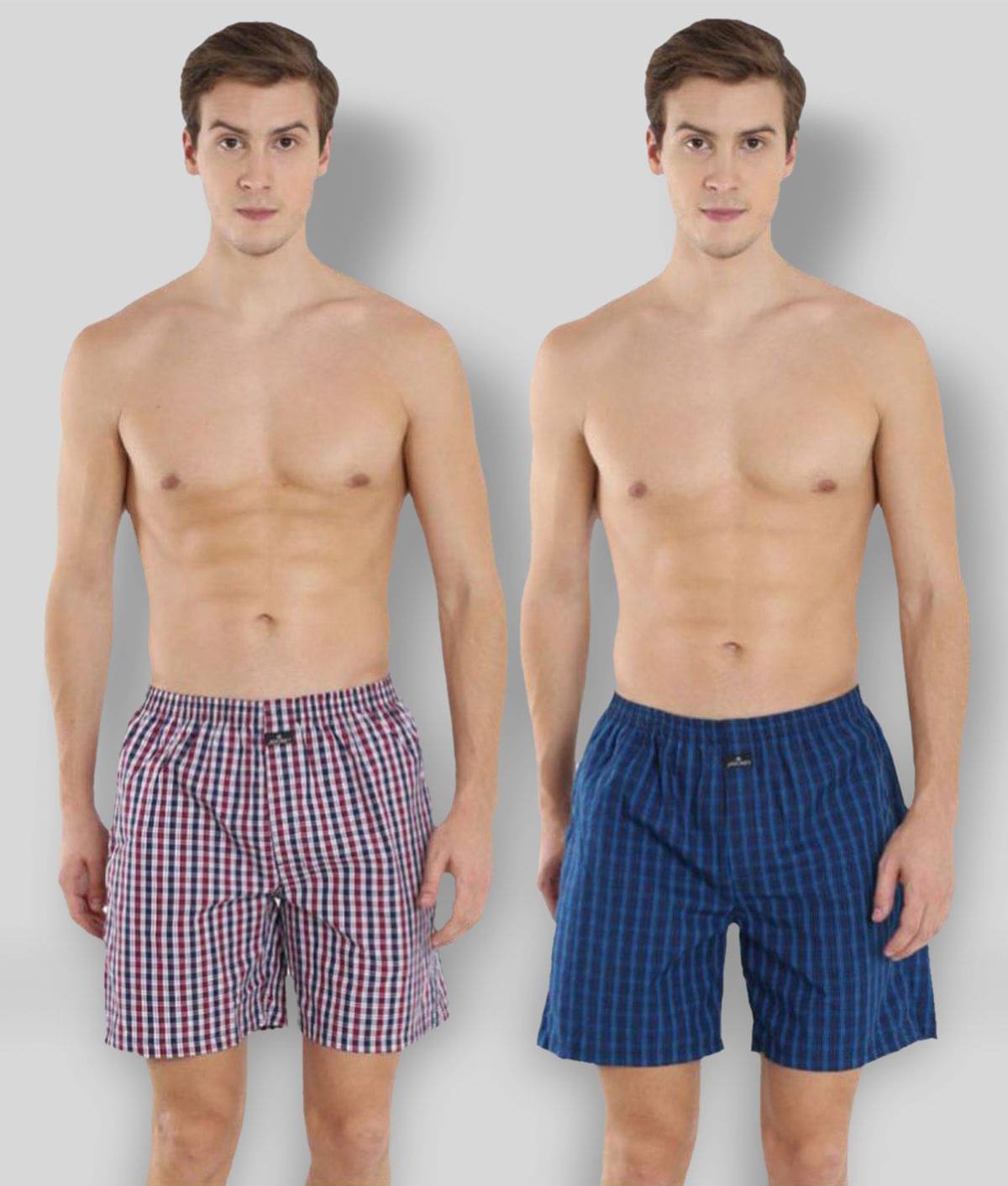 Jockey - Multi Cotton Men's Shorts ( Pack of 2 )     			Jockey - Multi Cotton Men's Shorts ( Pack of 2 )