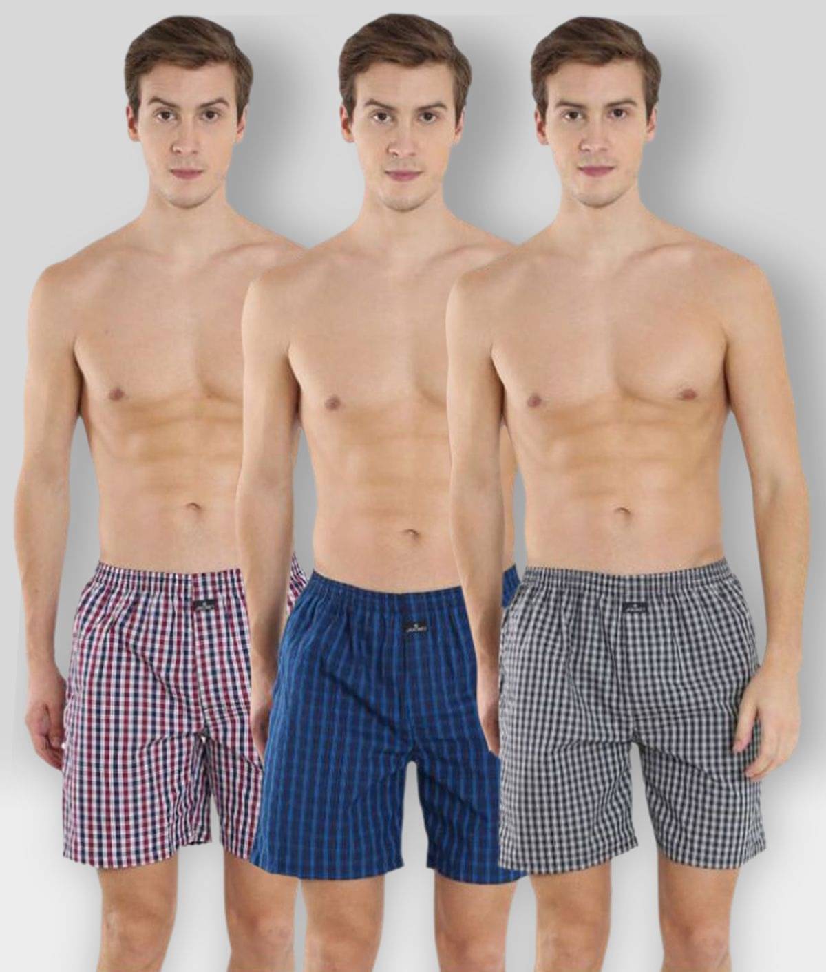 Jockey - Multi Cotton Men's Shorts ( Pack of 3 ) Jockey - Multi Cotton Men's Shorts ( Pack of 3 )