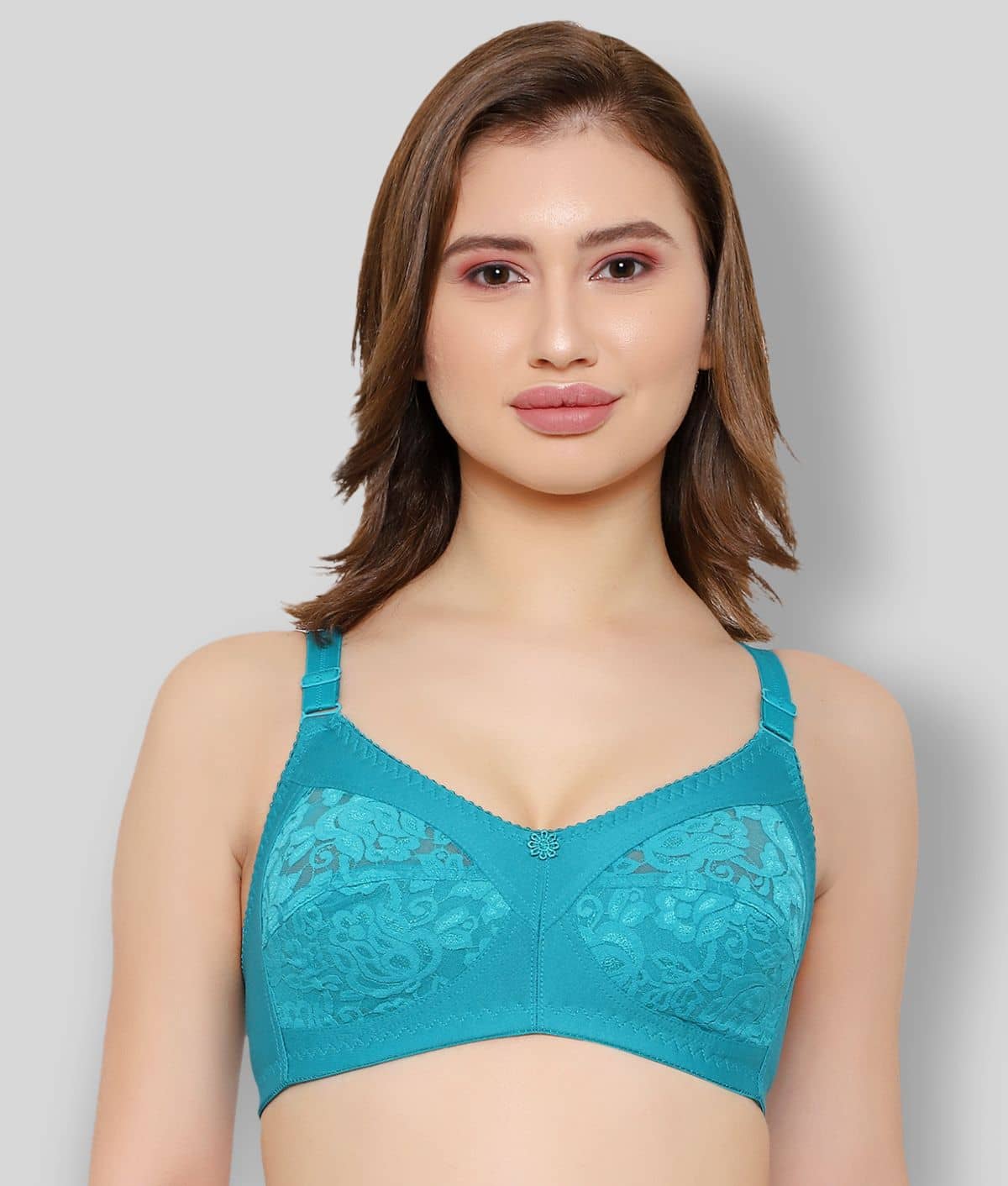 KYODO Poly Cotton Non Padded Women's Everyday Bra ( Green )