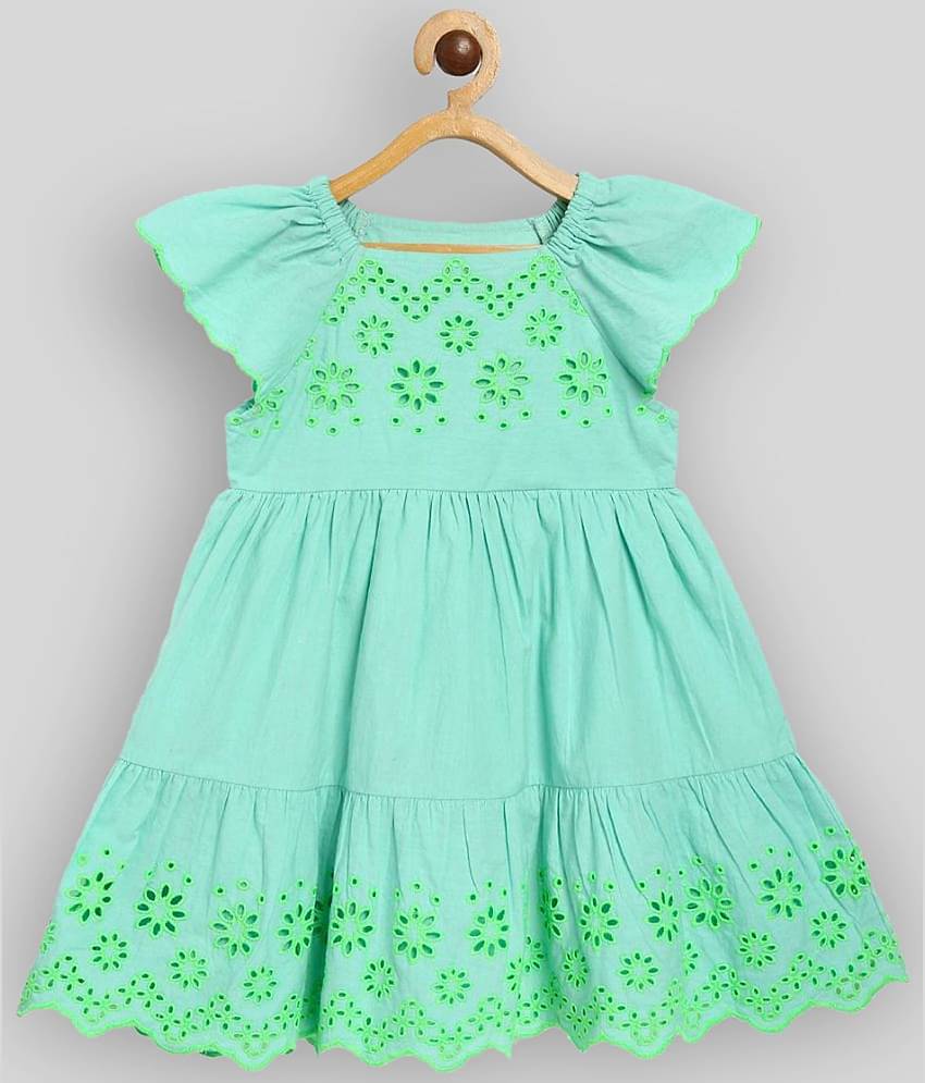 MINI KLUB Pack of 1 Baby Girls Cotton Dress ( Blue )