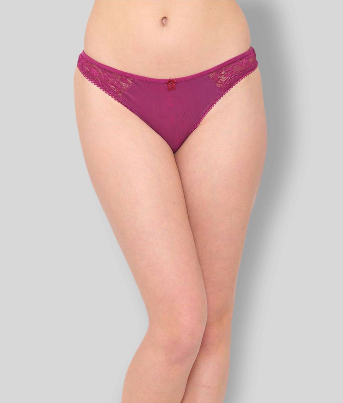     			N-Gal Polyester Self Design Women's Hipsters ( Purple )