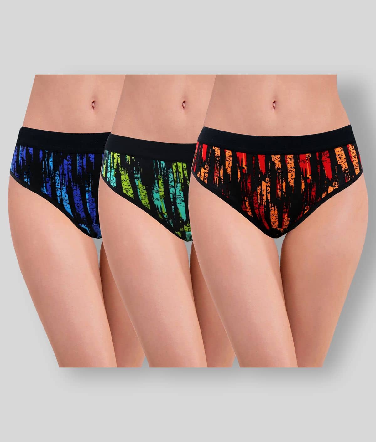 RC. ROYAL CLASS Pack of 3 Cotton Printed Women's Hipsters ( Multi Color )