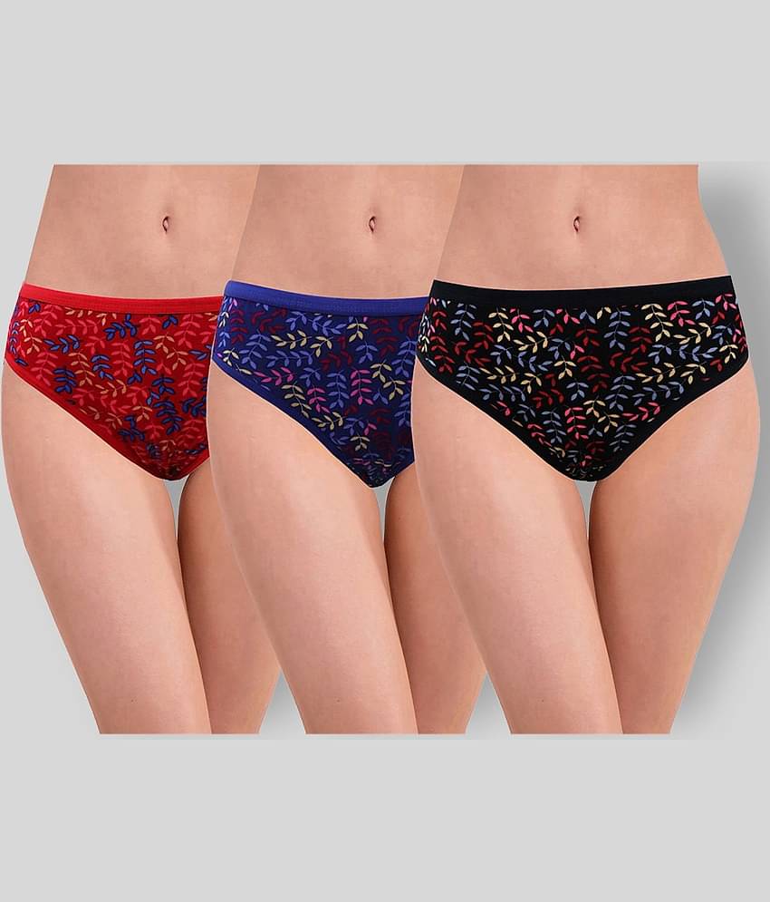 RC. ROYAL CLASS Pack of 3 Cotton Printed Women's Hipsters ( Multi Color )