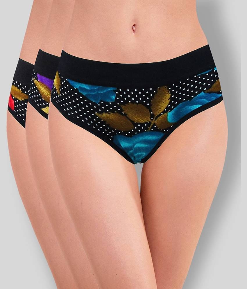 RC. ROYAL CLASS Pack of 3 Cotton Printed Women's Hipsters ( Multi Color )