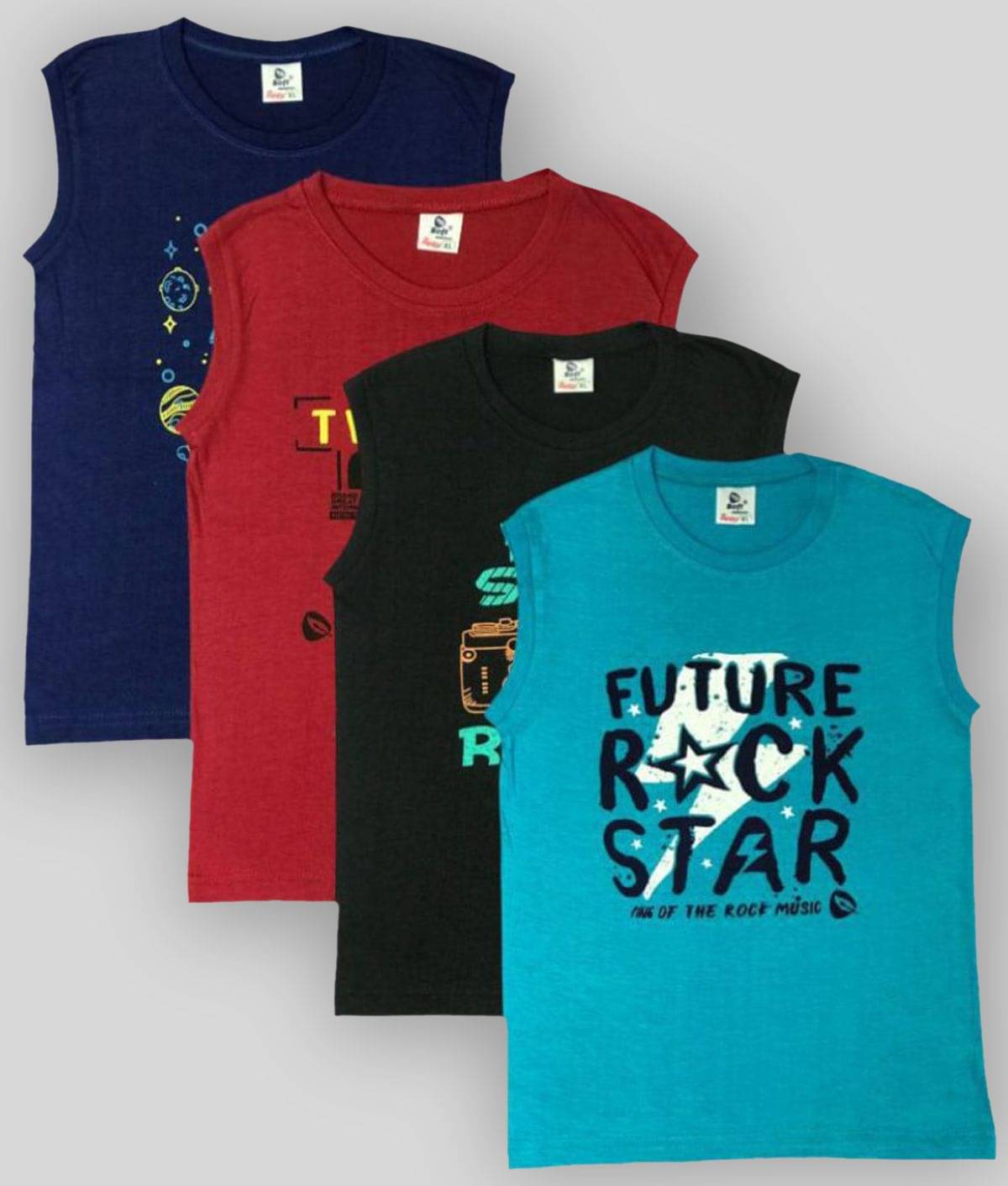     			Soft Apparels Pack of 1 Boys Cotton T-Shirt ( Multi Color )