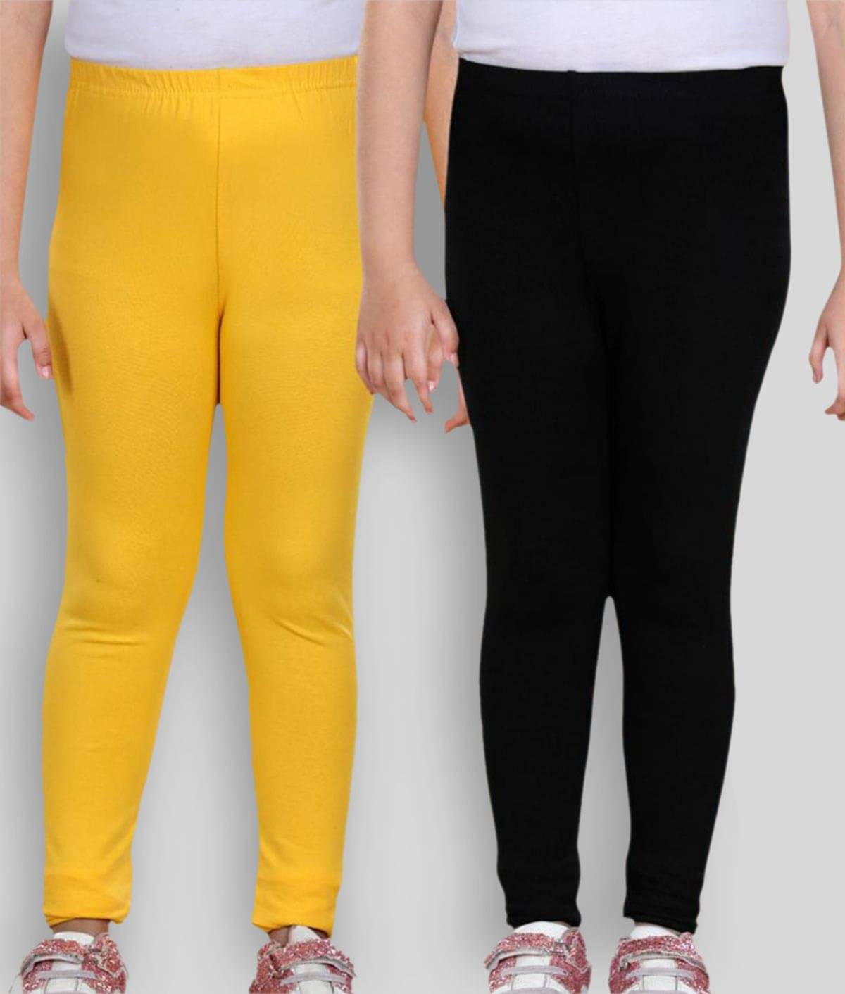     			StyleStone Pack of 2 Girls Lycra Leggings ( Black )