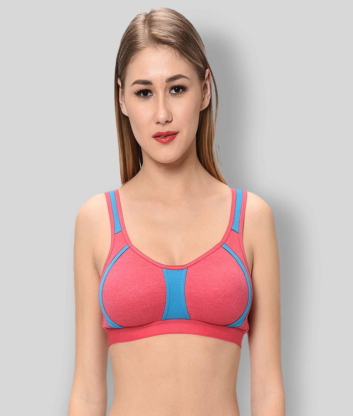 Viral Girl Pack of 3 Cotton Non Padded Women's Sports Bra ( Multi Color )
