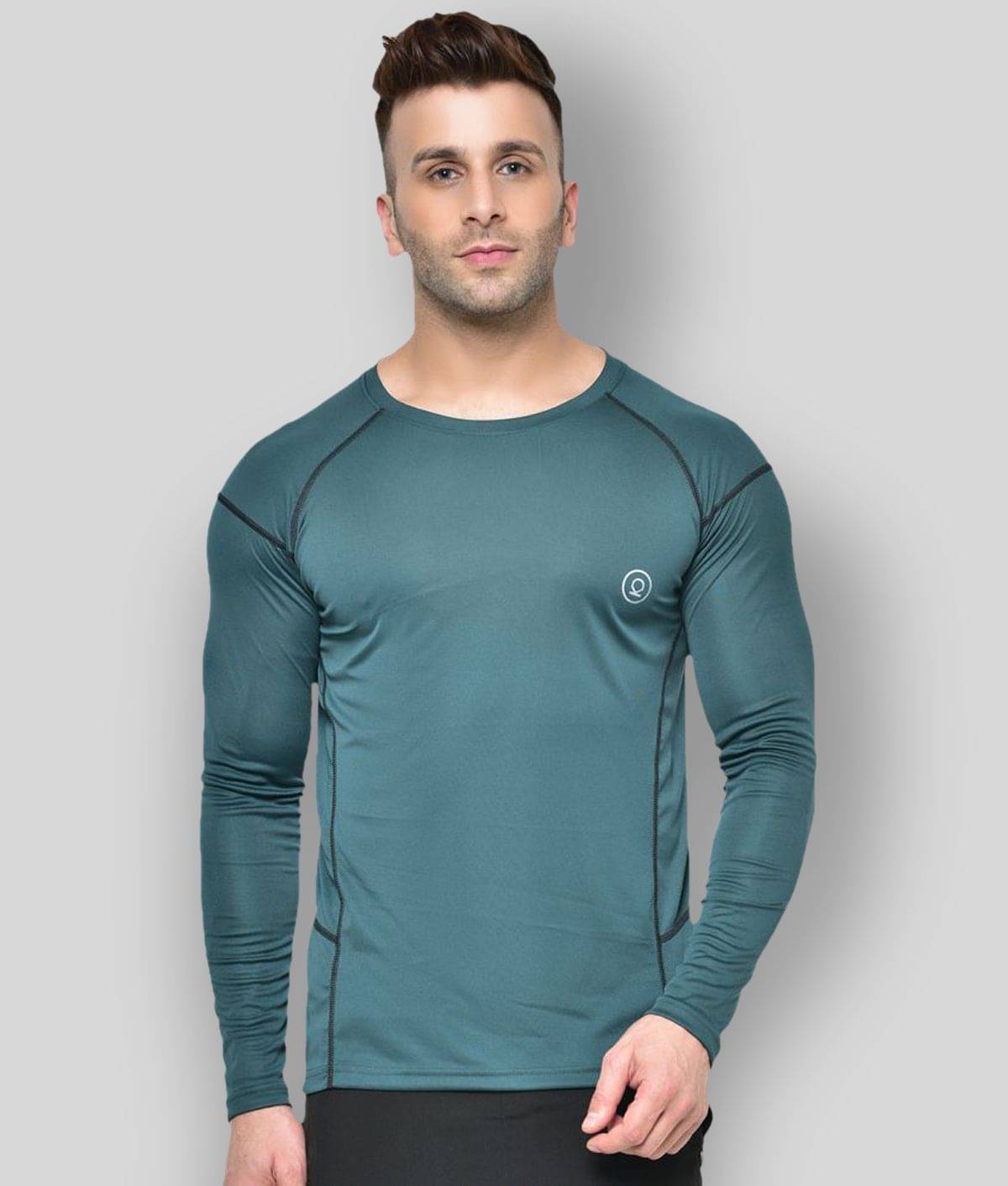     			Chkokko - Polyester Regular Fit Dark Green Men's Sports T-Shirt ( Pack of 1 )