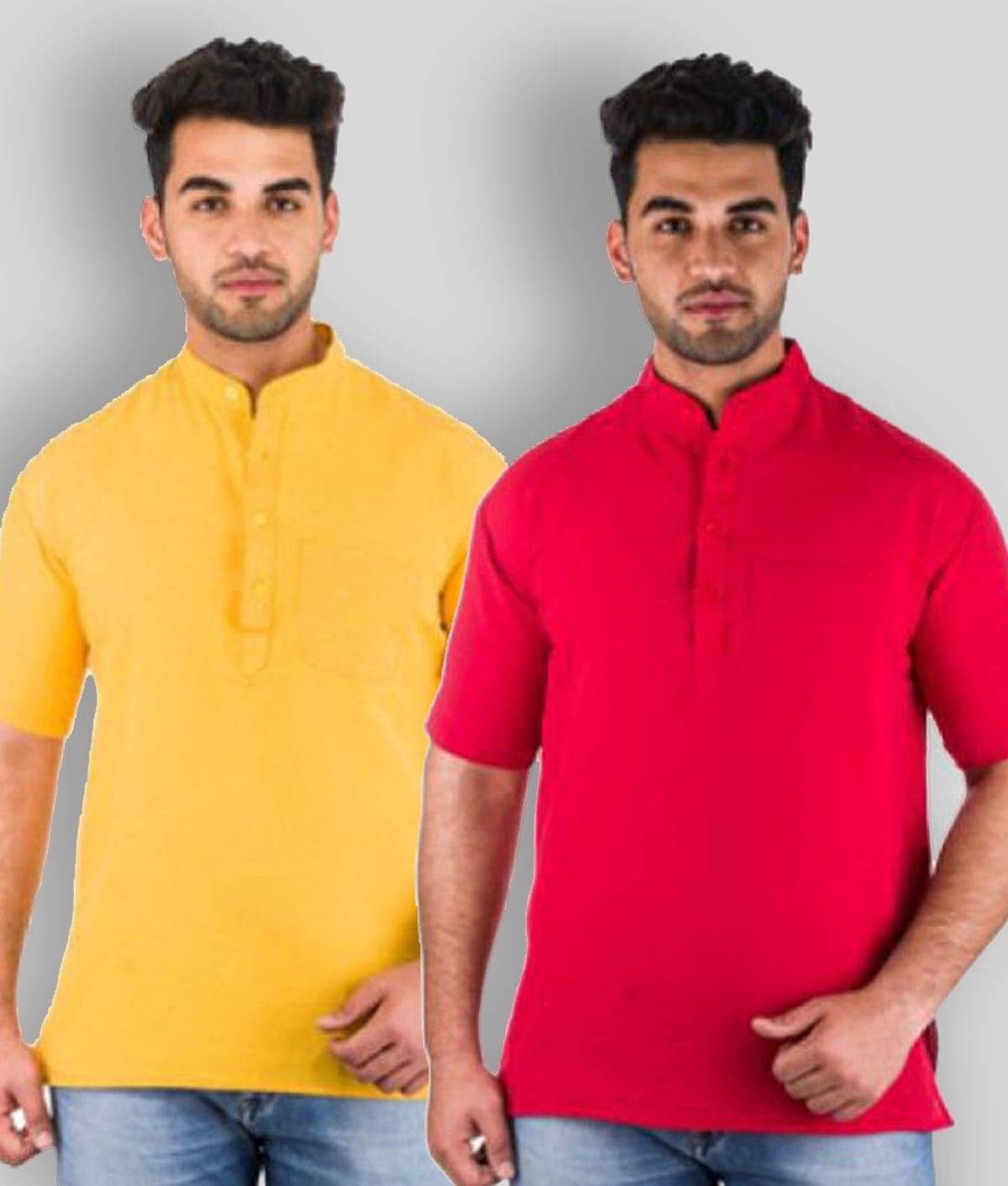 DESHBANDHU DBK - Multicolor Cotton Men's Regular Kurta ( Pack of 2 ) DESHBANDHU DBK - Multicolor Cotton Men's Regular Kurta ( Pack of 2 )