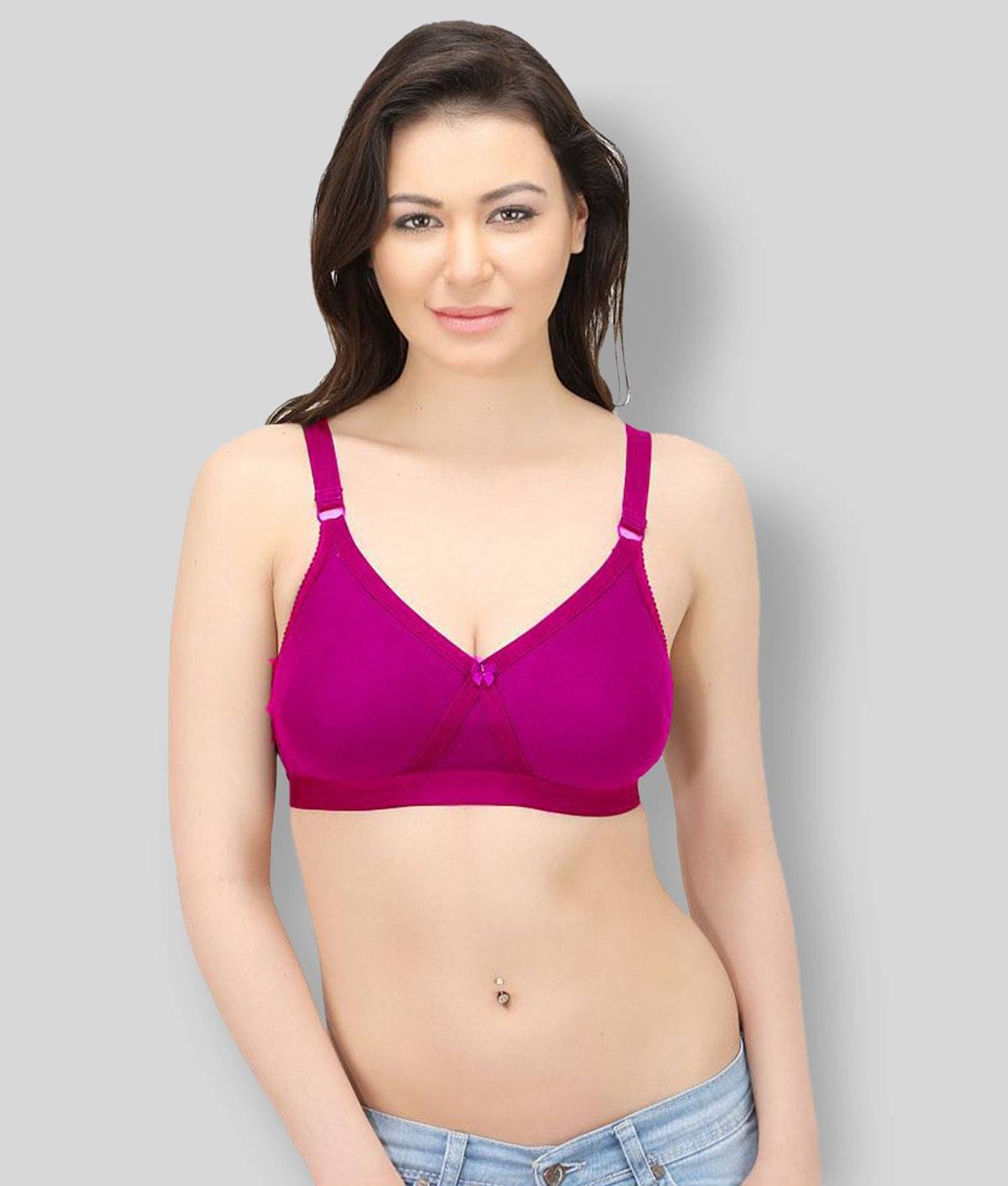     			Elina Cotton Non Padded Women's Vintage Bra ( Pink )
